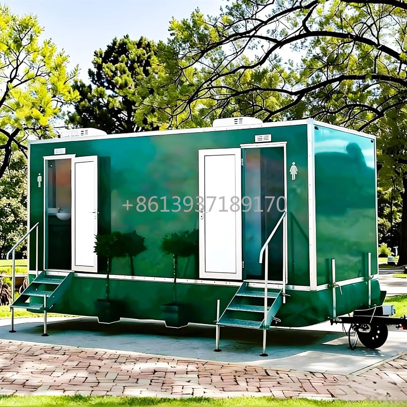 Outdoor Camping Toilet - Mobiele toiletwagen met wastafel en douche,