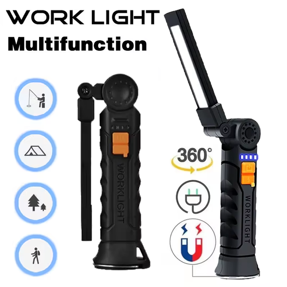 Outdoor Camping Adventure Lamp - Draagbare COB LED-zaklamp USB oplaadbare zaklamp