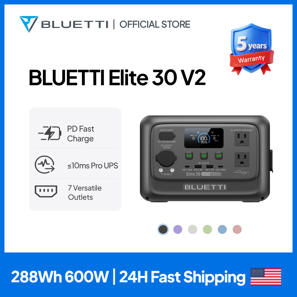 Outdoor Camping Kit - 【Renew】BLUETTI Elite 30 V2 draagbare krachtcentrale