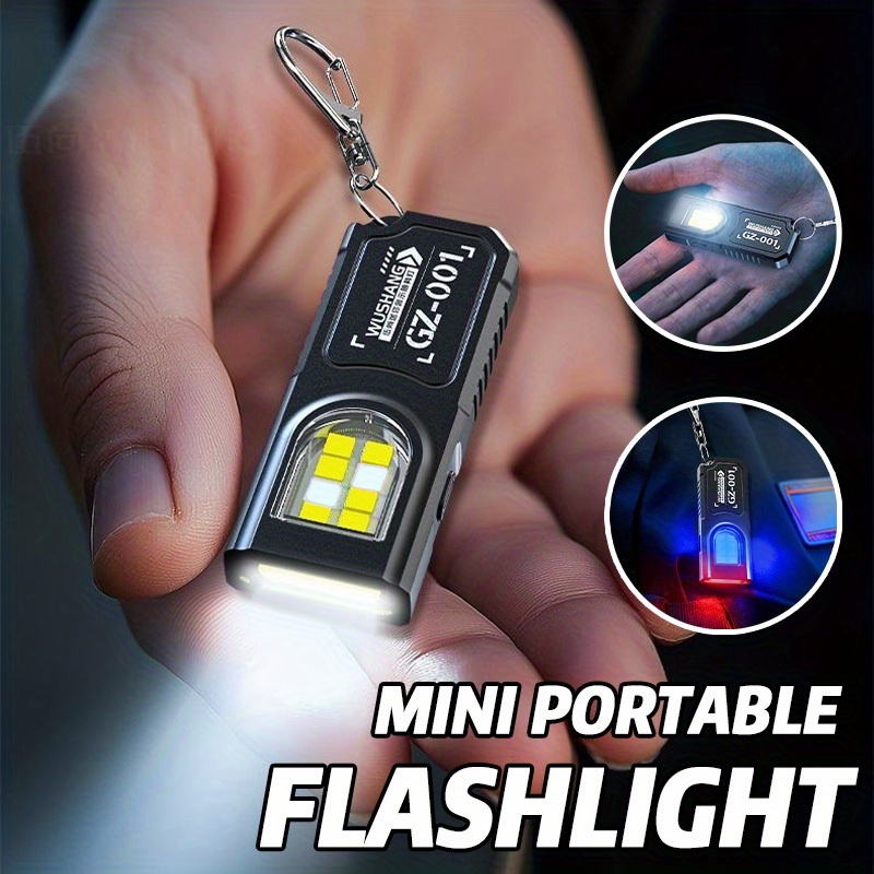 Outdoor Camping Adventure - Krachtige Mini COB LED-sleutelhangerzaklamp USB C