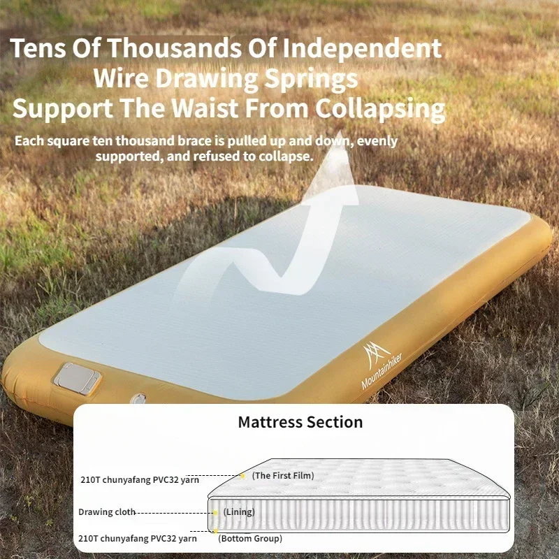 Outdoor Camping Cot - Mountainhiker 2-persoons automatisch opblaasbaar luchtbed voor