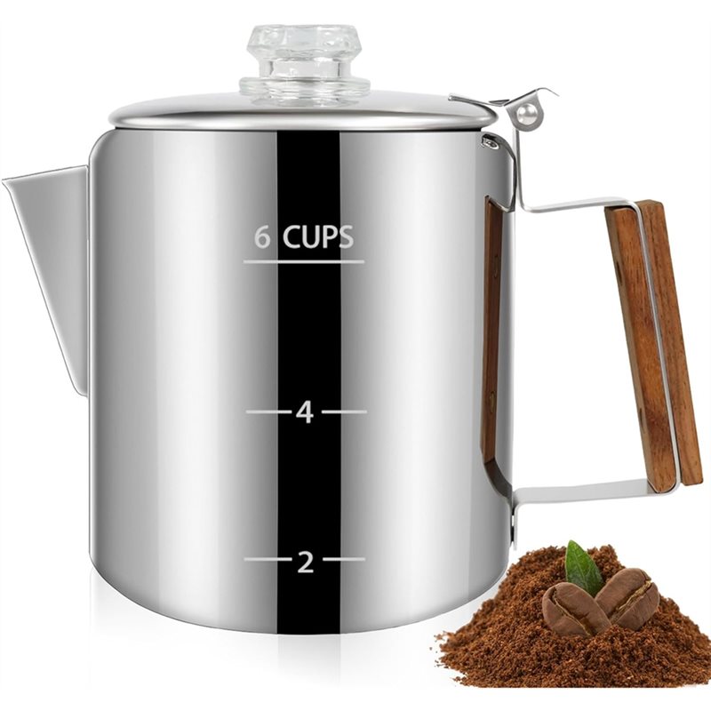 Camp Percolator Coffee - NOCM Koffiepot 6-kops percolator 304 roestvrijstalen