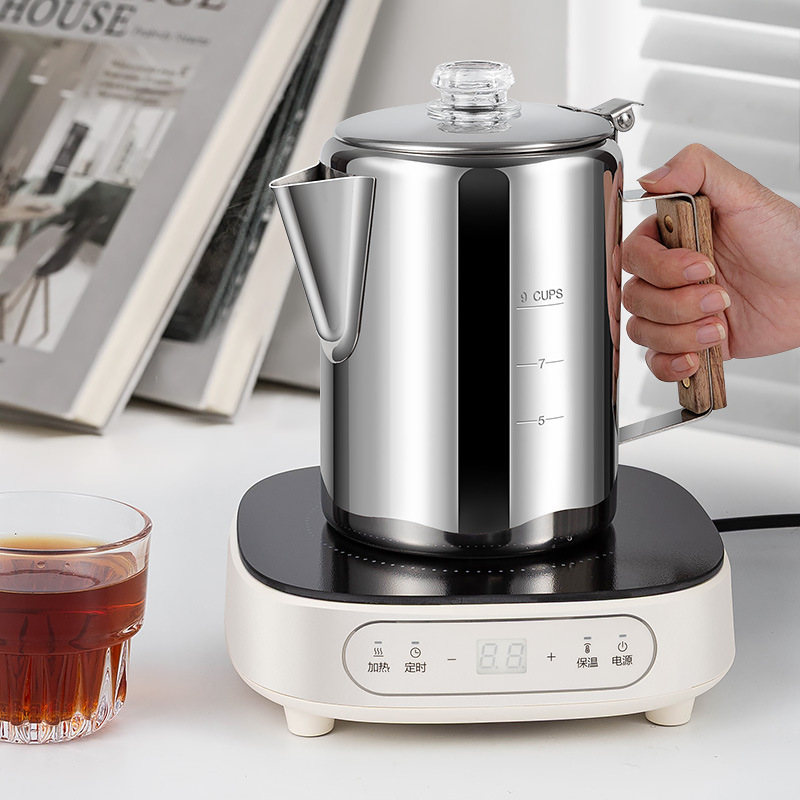 Camp Percolator Coffee - Roestvrijstalen campingkoffiepot, draagbare percolator voor het