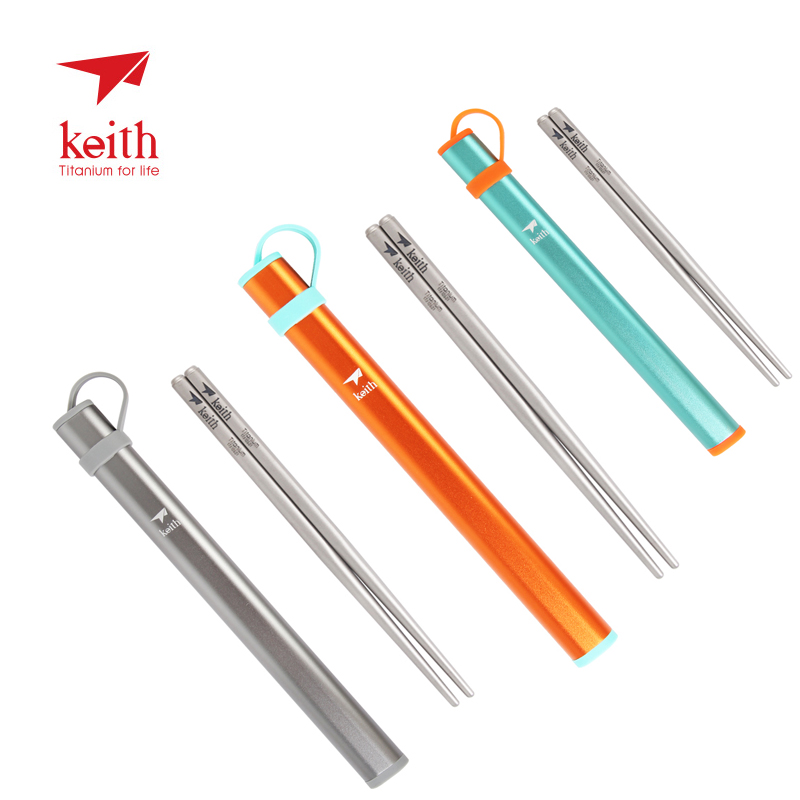 Travel Outdoor Camping Youtube - Keith Titanium Hollow Vierkante Eetstokjes Camping