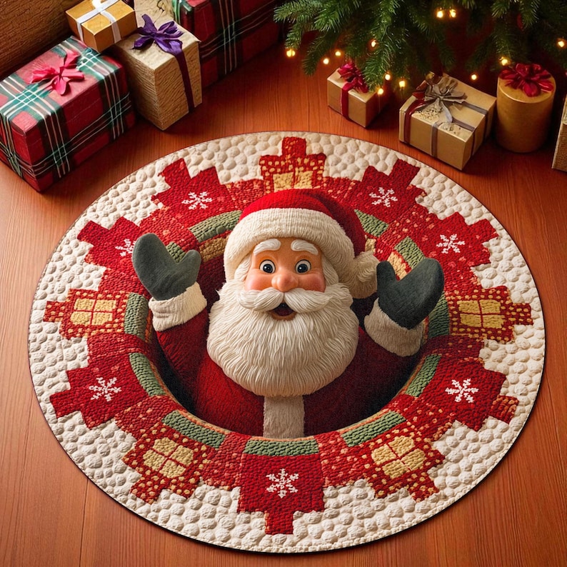 Outdoor Camping Decor Ideas - Kerst Kerstman Ronde Deurmat, Welkom Vakantie