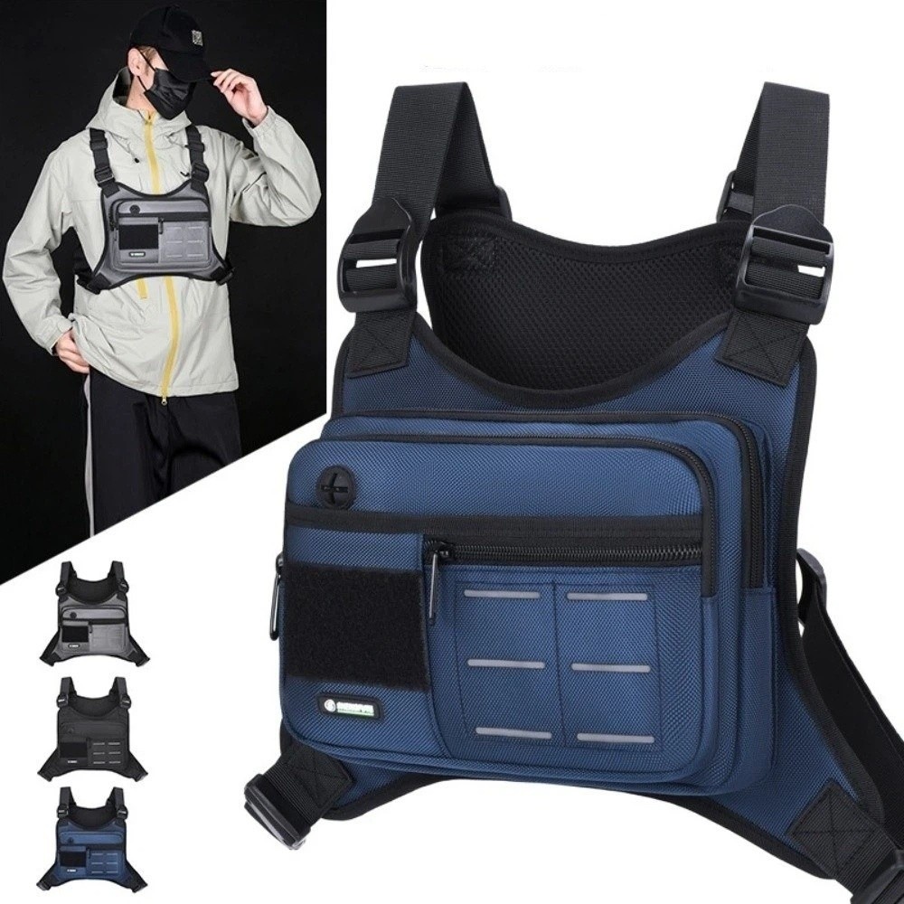 Outdoor Camping Show - Outdoor nylon sportvestrugzak Lichtgewicht hiphop-borsttas Opbergvak