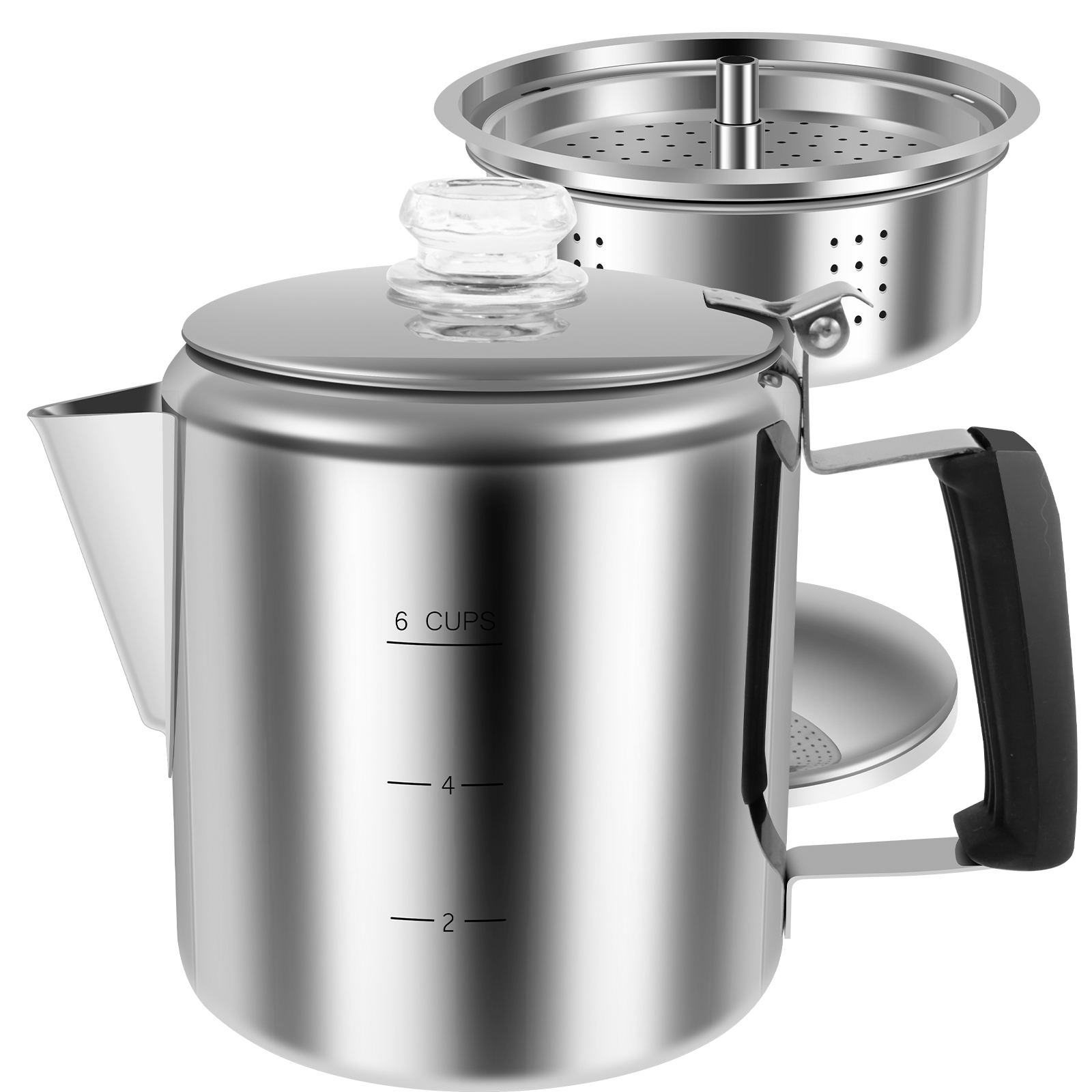 Camp Percolator Coffee - Roestvrij Staal Koffie Percolator Camping 6