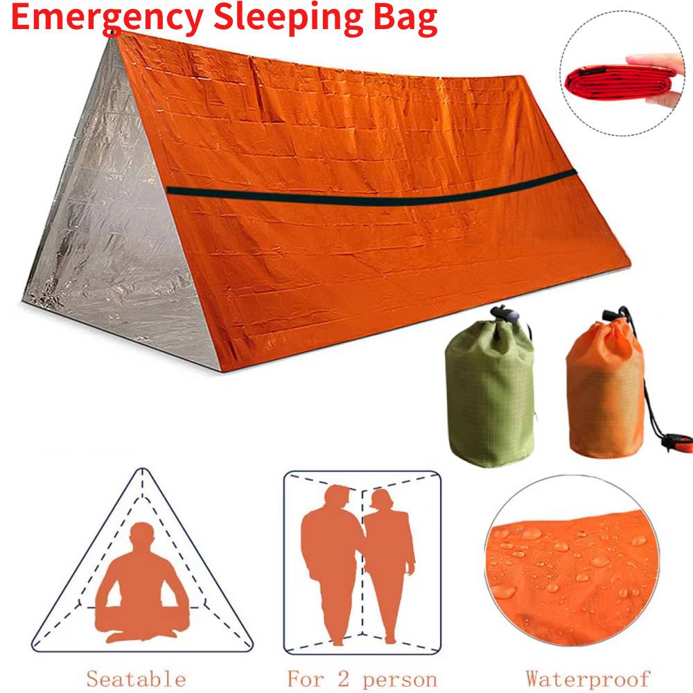 First Aid Kit Camping - Draagbare waterdichte noodoverlevingsslaapzak Outdoor Edc Campinguitrusting