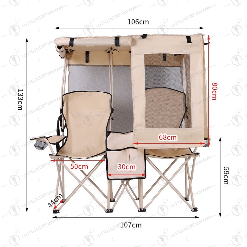 Outdoor Camping Folding Chair - Outdoor camping vrijetijdsbesteding dubbele opvouwbare stoel