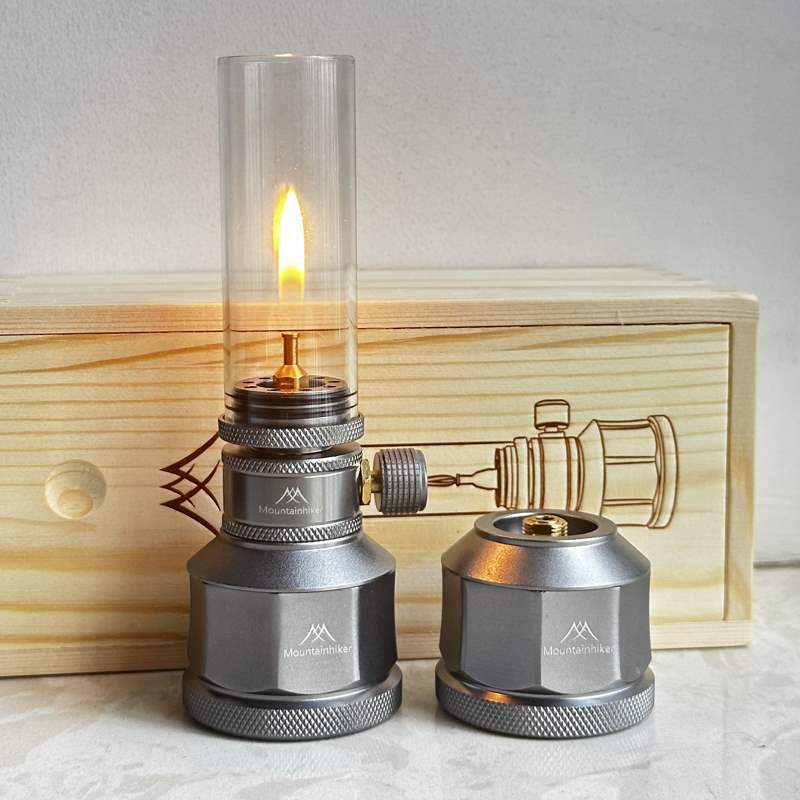 Outdoor Camping Outlet - Campinggaslamp Draagbare kleine hangende glazen gaslantaarn