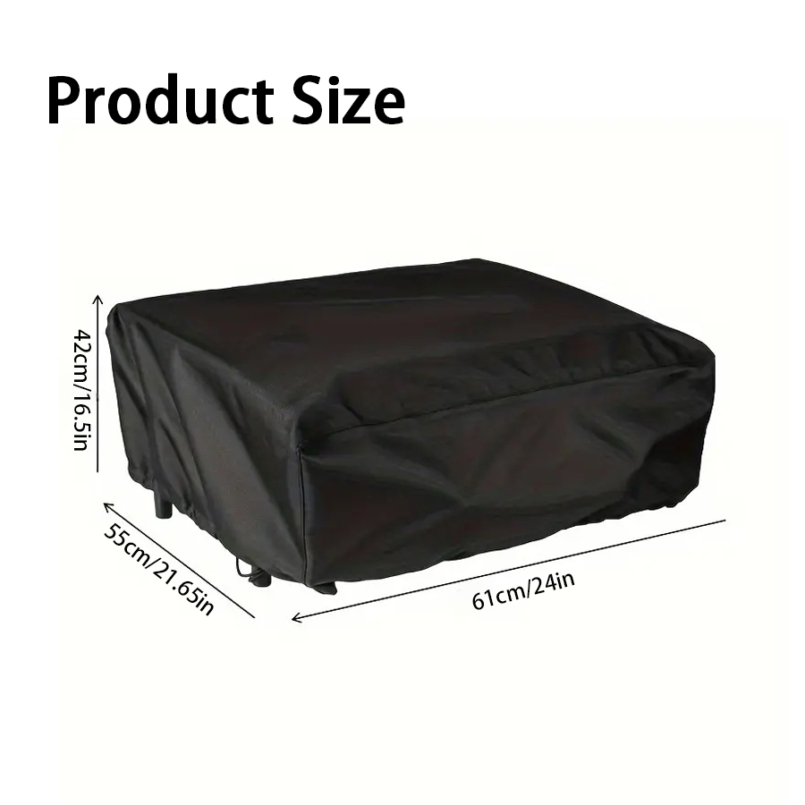 Outdoor Camping Grill - 1 stuk zwarte ovenbeschermhoes met verstelbaar