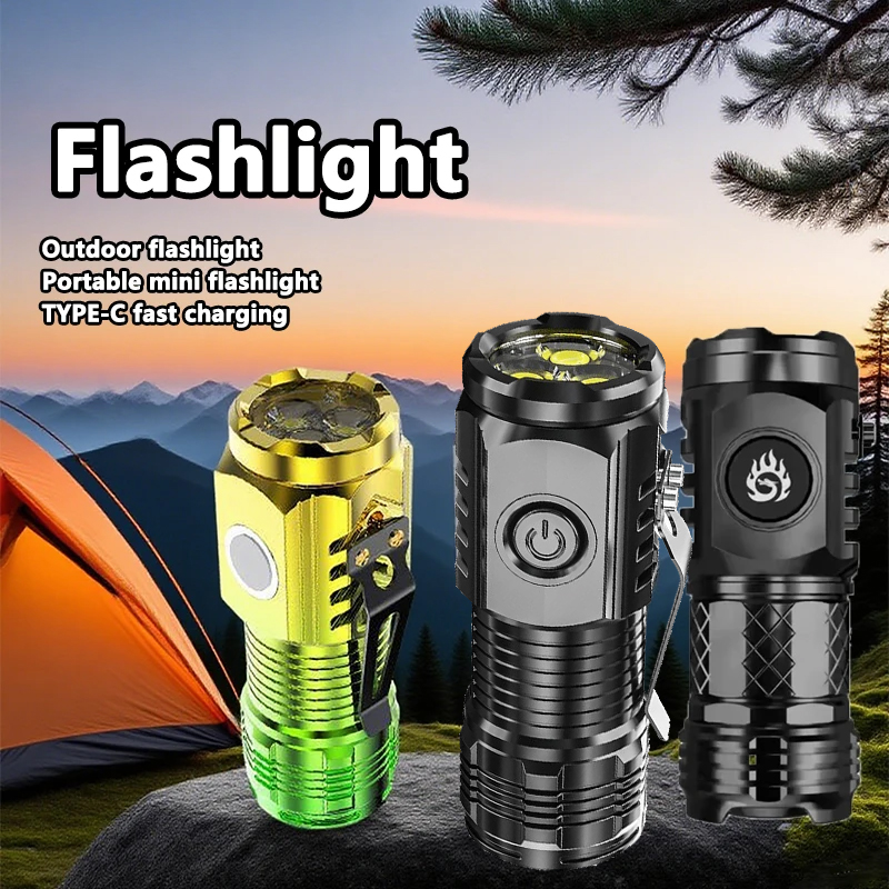 Outdoor Camping Adventure - Superheldere MINI LED-zaklamp Zaklamp Oplaadbare visverlichting
