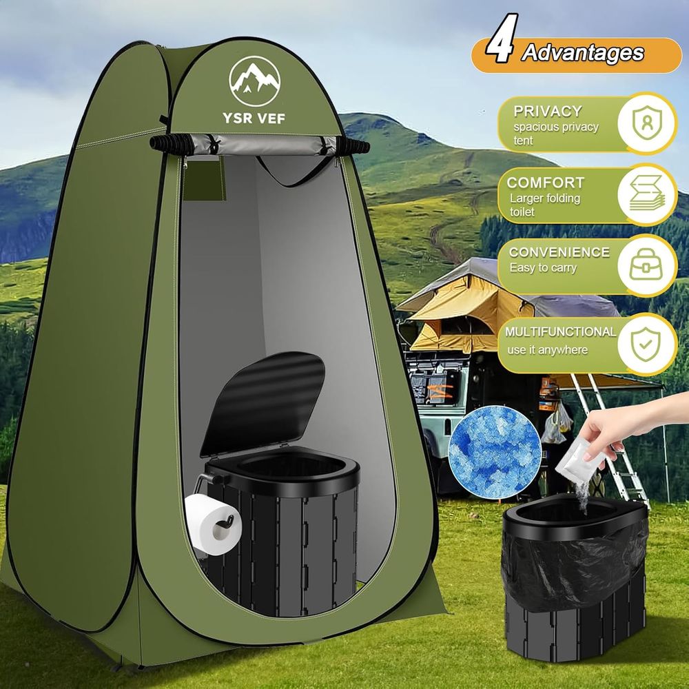 Draagbare toilettas, kampeerto - Outdoor Camping Toilet recensie en prijs