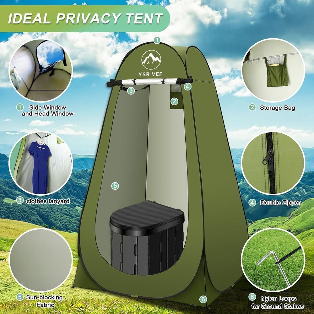 Draagbare toilettas, kampeerto - Outdoor Camping Toilet recensie en prijs