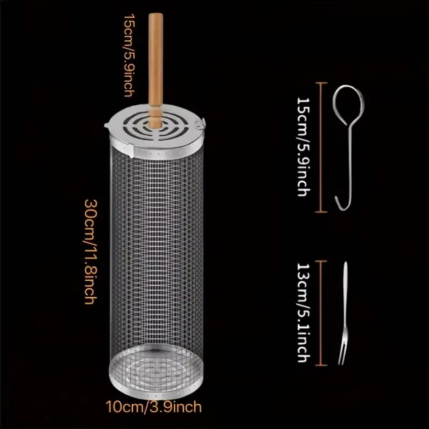 Ronde barbecue grillmand set,  - Outdoor Camping Grill recensie en prijs