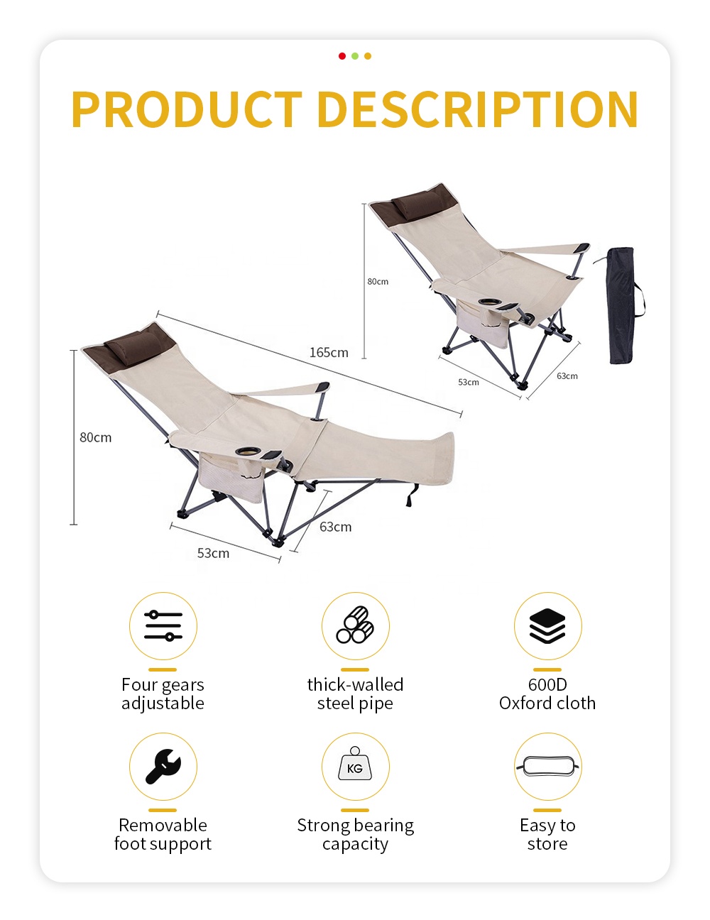 Draagbare opvouwbare relaxstoe - Outdoor Camping Folding Chair recensie en prijs
