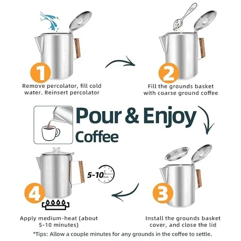 RVS Camping Koffiepercolator m - Camp Percolator Coffee recensie en prijs