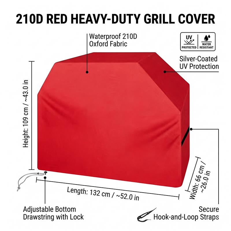210D BBQ-afdekking, stofdicht, - Outdoor Camping Grill recensie en prijs