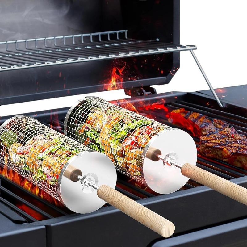 RVS BBQ Grillmand, Ronde Rolba - Outdoor Camping Grill recensie en prijs