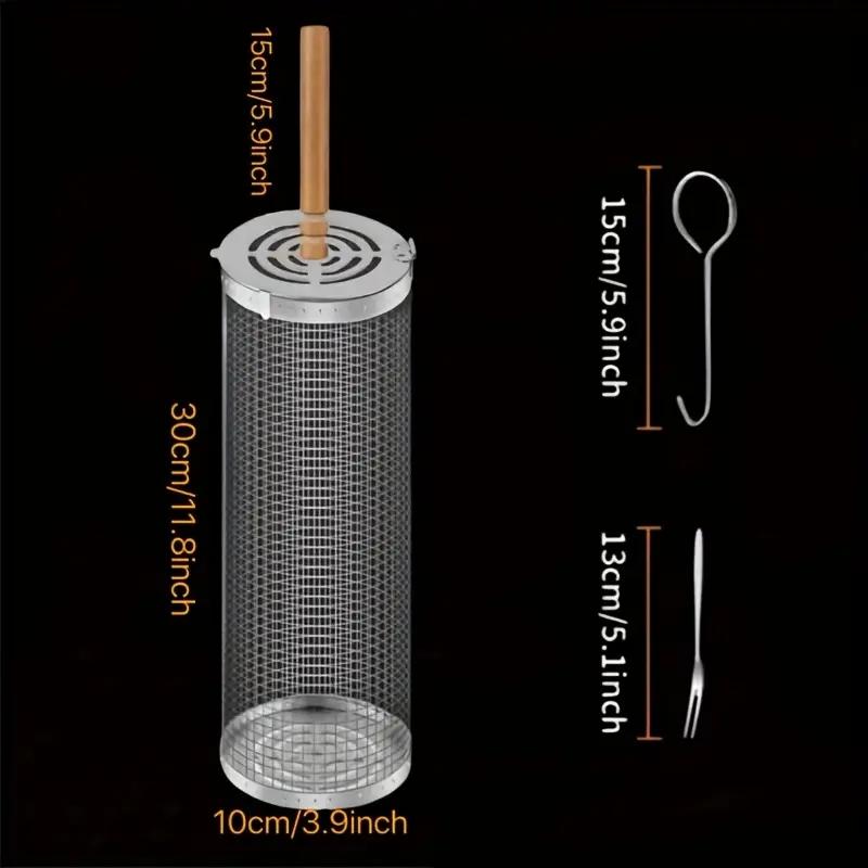 RVS BBQ Grillmand, Ronde Rolba - Outdoor Camping Grill recensie en prijs