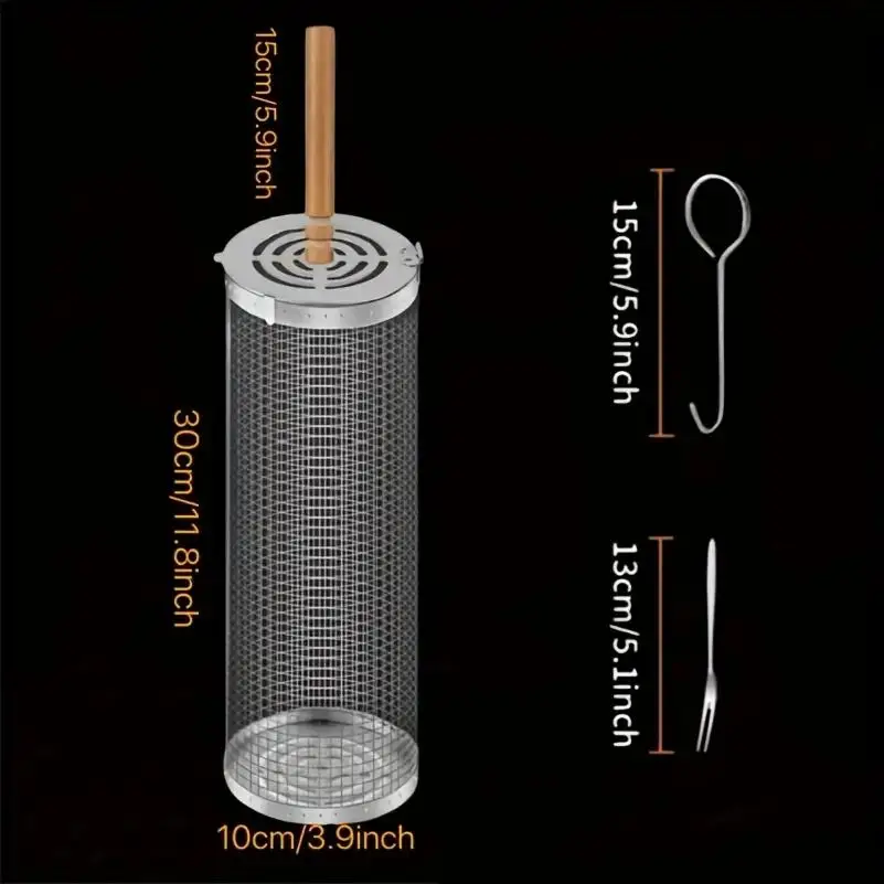 Ronde barbecue grillmand set,  - Outdoor Camping Grill recensie en prijs
