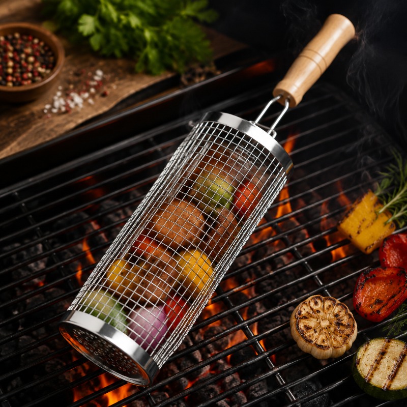 Ronde barbecue grillmandset va - Outdoor Camping Grill recensie en prijs