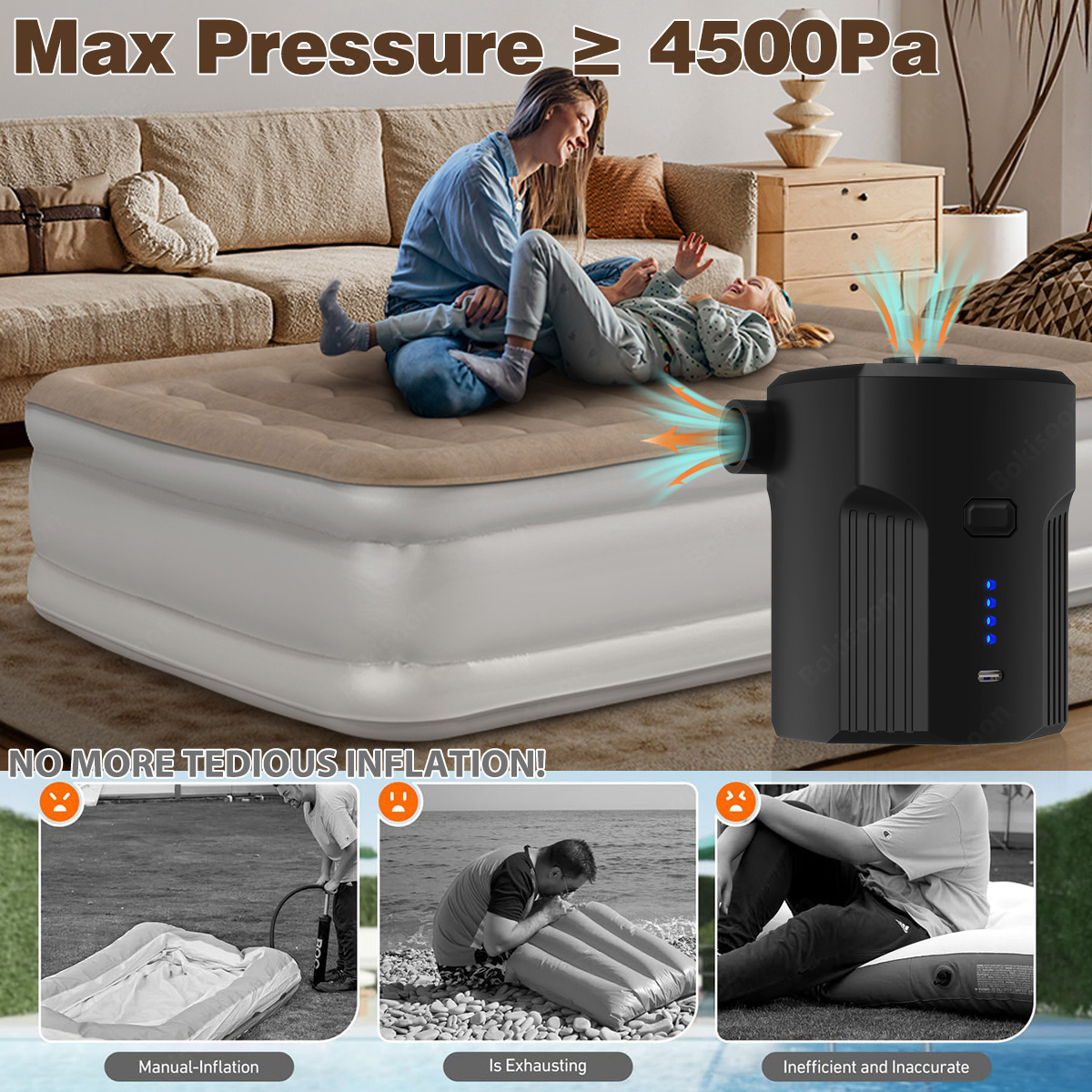 Draagbare elektrische luchtpom - Outdoor Camping Mattress recensie en prijs