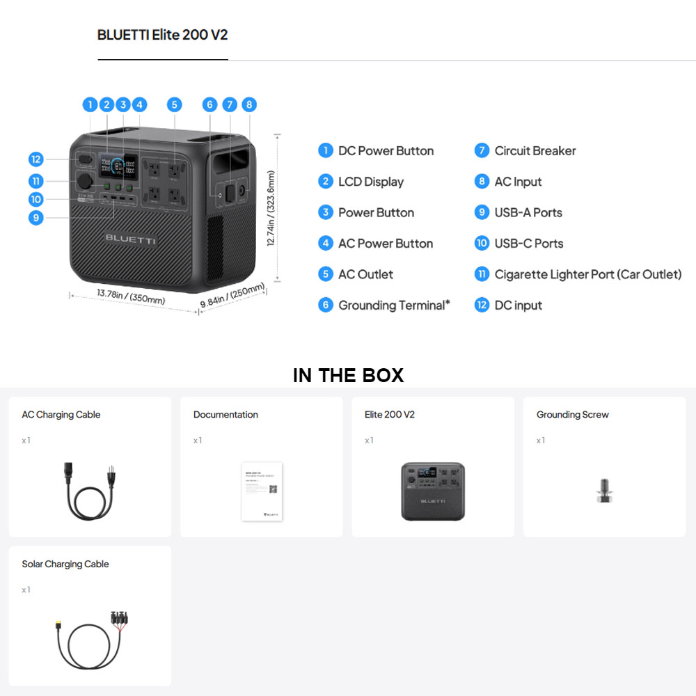 【Renew】BLUETTI Elite 200 V2 dr - Outdoor Camping Kit recensie en prijs