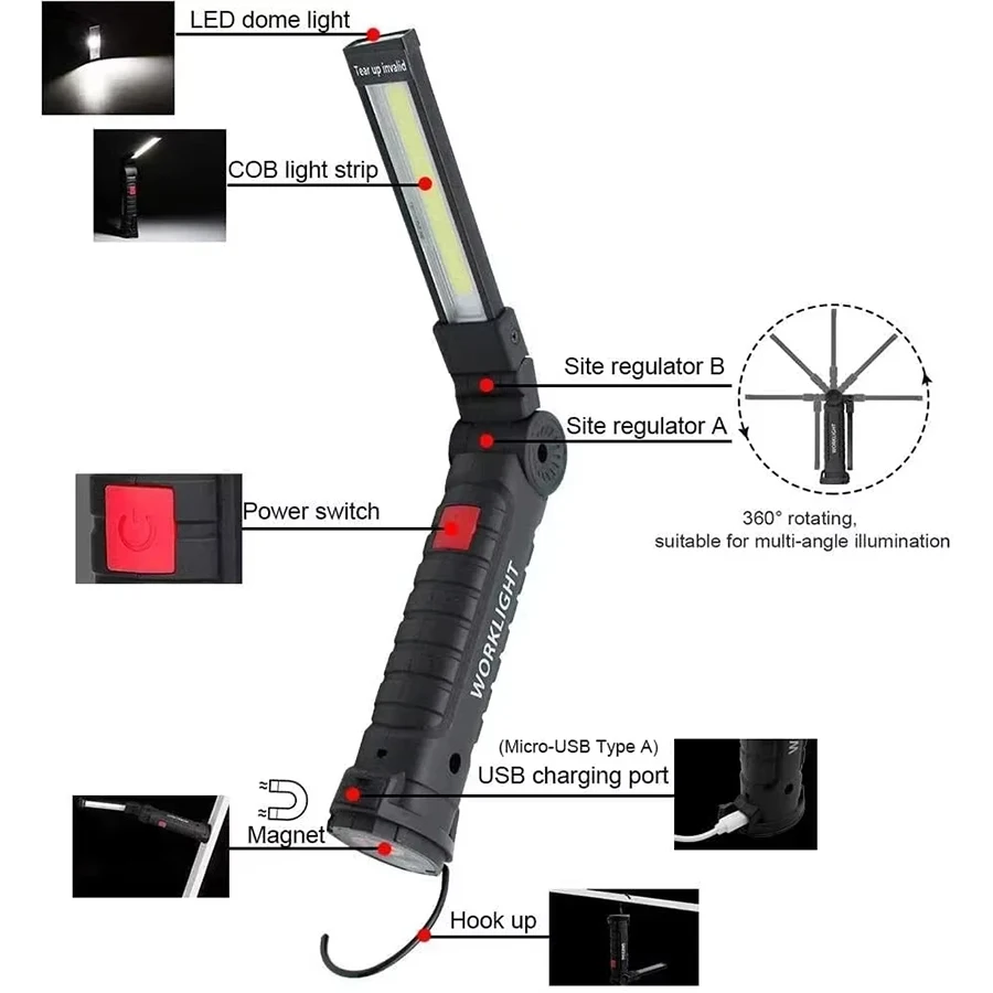 Nieuwe draagbare COB LED-zakla - Outdoor Camping Adventure Lamp recensie en prijs