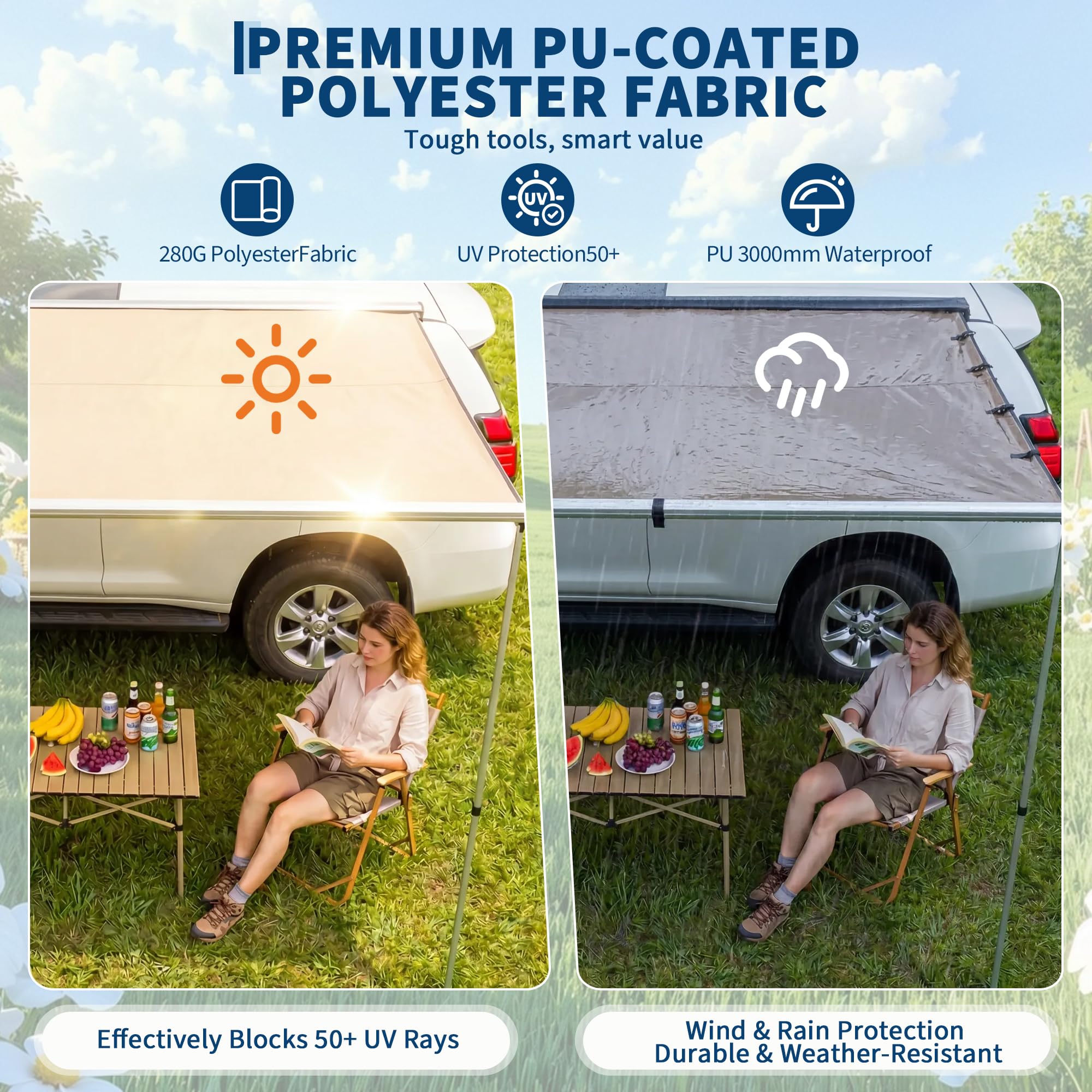 SUV Truck Van Dakdragerluifel  - Outdoor Camping Awning recensie en prijs